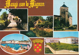 (79) MAUZE SUR LE MIGNON Multivue Piscine Plongeoir Maison Retraite Moulins Armoirie (Deux Sevres) - Mauze Sur Le Mignon