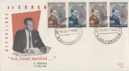 Enveloppe  FDC   1er  Jour  CONGO   Hommage  à   Dag  HAMMARSKJÖLD  1962 - Dag Hammarskjöld