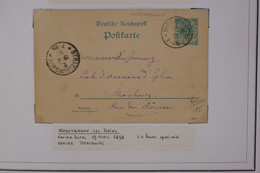 X4 ALLEMAGNE ALSACE ELSASS BELLE CARTE  1911  PETIT BUREAU NIEDERBRONN POUR STRASSBURG+AFFR. PLAISANT - Other & Unclassified