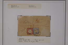 X4 ALLEMAGNE ALSACE ELSASS BELLE  LETTRE  1874   PETIT BUREAU SAALES POUR  NANCY  FRANCE   +AFFRANCH . INTERESSANT - Covers & Documents