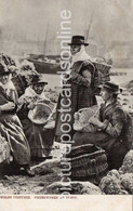 WELSH COSTUMES FISHERWOMEN AT TENBY OLD B/W POSTCARD TUCK SERIES 1204 - Pembrokeshire