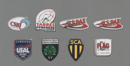 PINS PIN'S RUGBY 941 CSB DAUPHIN BOURGOIN JALLIEU ALBI  SCA DAX TARBES LIMOGES MONTAUBAN LOT 8 PINS EGF - Rugby