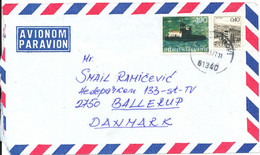 Yugoslavia Air Mail Cover Sent To Denmark 30-9-1977 (the Cover Is Bended In The Left Side) - Luftpost