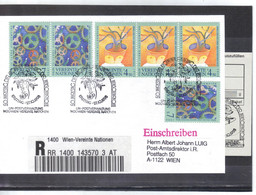 KTM71 UNO WIEN 1998 RECO-BRIEF MICHL 268/69  Mit AUFGABESCHEIN Siehe ABBILBUNG - Covers & Documents