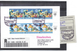 KTM73 UNO WIEN 1998 RECO-BRIEF MICHL 266/67  Mit AUFGABESCHEIN Siehe ABBILBUNG - Covers & Documents