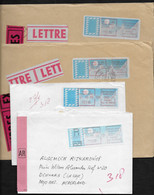 Timbres Affranchisement De Ordinateur Guichet  - 4 X - 1985 « Carrier » Paper