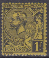 MONACO : ALBERT Ier 1F N° 20 NEUF * GOMME TRACE DE CHARNIERE - Unused Stamps