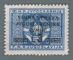 Occupazione Jugoslava - Amministrazione Militare Jugoslava:  Lire 3 Su 0,50 Oltremare - 1947 - Occ. Yougoslave: Littoral Slovène