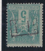 FRANCE - CACHET JOUR DE L'AN PP ENCADRE SUR 75 TYPE SAGE COTE MINI 50 EUR - Used Stamps