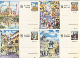 5 Stamped Stationery Postcards (Cities And Communications) - Other & Unclassified