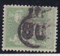 FRANCE - CACHET JOUR DE L'AN CHIFFRE 90 DANS CERCLE SUR 75 TYPE SAGE COTE 20 EUR - Used Stamps