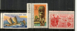 Hawaii Statehood.  3 Timbres Neufs ** - Hawaii