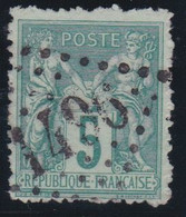 FRANCE - CACHET JOUR DE L'AN GC 1496 SUR 75 TYPE SAGE COTE 15 EUR - Gebraucht