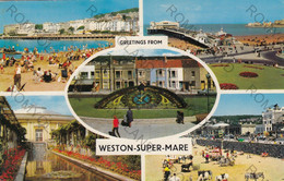 CARTOLINA  GREETINGS FROM WESTON-SUPER-MARE,SOMERSET,INGHITERRA,REGNO UNITO,VIAGGIATA 1969 - Weston-Super-Mare