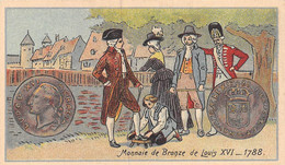 P.21-FO-1547 : IMAGE. CHROMOLITHOGRAPHIE. THEME MONNAIE. MONNAIE DE BRONZE DE LOUIS XVI. 1788 - Non Classés