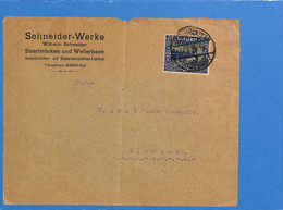 Saar 1920 Lettre De Saarbrücken (G2655) - Cartas & Documentos