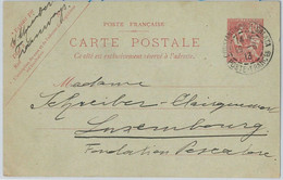 46581 - FRENCH LEVANT Turkey - POSTAL STATIONERY CARD To  LUXEMBURG  !!  1913 - Lettres & Documents