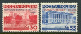 POLAND 1936 Gordon Bennett Balloon Race LHM / *  Michel 313-14 - Ongebruikt