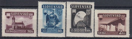 SLOVAKIA 124-127,unused,falc Hinged - Treni