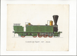 LABORATOIRES ROUSSEL Chemin De Fer *HISTOIRE DE LA LOCOMOTIVE Type Engerth 1858 Autriche  SOULA PHARMACIE TOULOUSE - Ferrovie