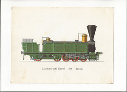 LABORATOIRES ROUSSEL Chemin De Fer *HISTOIRE DE LA LOCOMOTIVE Type Engerth 1858 Autriche  SOULA PHARMACIE TOULOUSE - Eisenbahnverkehr