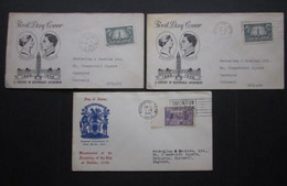 1948-1949 THREE CANADIAN FIRST DAY COVERS. ( 02125 ) - ....-1951