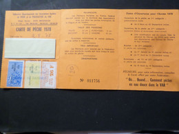 CARTE DE PECHE 1978 BRIGNOLES 83, Avec Timbres TAXE PISCICOLE - Fishing