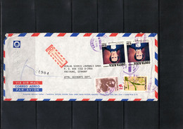 Costa Rica 1986 Interesting Airmail Registered Letter - Costa Rica