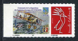TIMBRE** De 2017 De NLLE-CALEDONIE Adhésif En Bord De Feuille "100 Ans De La Disparition Du Capitaine Georges GUYNEMER" - Unused Stamps