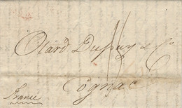 1802 - Lettre De London Pour Cognac Avec 2 Taxes Mais Sans Départ -au Dos, Cad Du Foreign Office - ...-1840 Precursores