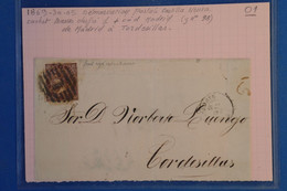 X5 ESPAGNE BELLE LETTRE DEVANT 1869 CASTILLA NUEVA  MADRID  POUR TORDESILLAS +AFFRANCH. INTERESSANT - Brieven En Documenten