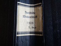 Buch "Juristische Wochenzeitschrift 67 Jahrgang 1938 Band 1 Seite 1-1136 - Recht