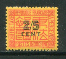 INDOCHINE- Taxe Y&T N°62- Neuf Avec Charnière * - Postage Due