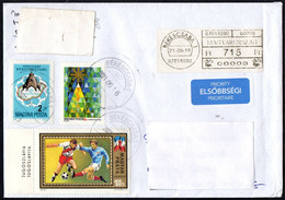 HUNGARY 2021 - MAILED ENVELOPE - PEACE FESTIVAL IN PUSZTAVACS / CHRISTMAS 1988 / 1972 FOOTBALL EUROPEAN CHAMPIONSHIPS - Covers & Documents