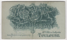 CDV Photo Originale XIXème Femme Par Jean TAJAN Photographe Des Deux Mondes Toulouse Cdv3053 - Old (before 1900)