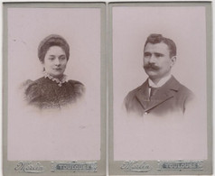 CDV Photo Originale XIXème Lot De 2 Couple Par MERLIN Toulouse Cdv3055 - Old (before 1900)
