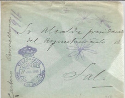 FRANQUICIA   CORREOS 1916   ESTACION DE CORNELLANA  ASTURIAS   RARO - Portofreiheit