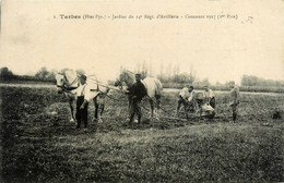 Tarbes * Le Jardin Du 14ème Régiment D'artillerie * Concours 1917 * Attelage * Charrue * Militaria - Tarbes