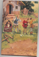 Fables - Fable Esope - Fabulas De Esopo - La Zorra Y Cazadores - Renarde Et Chasseurs - Carte à Système Diorama Relief - Märchen, Sagen & Legenden