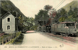 Cauterets * Route De Pierrefitte * Halte De Calypso * Tramway Tram Ligne Chemin De Fer - Cauterets