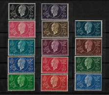 FRANCE STAMP - FRENCH COLONIES - 1944 RED CROSS 14 Stamps (NP#158-P39) - 1944 Entraide Française