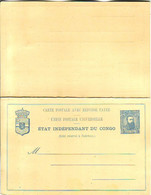 CONGO/Independent. Vintage/unused Ten/fifteen-centisimes Response PS Card. - Entiers Postaux