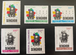 Comores Comoros Komoren 2007 Mi. 1807 - 1812 Leopold Sedar Senghor Président 1906 Senegal 6 Val. - Comores (1975-...)