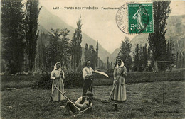 Luz * Types Des Pyrénées * Faucheurs * Fauchage Agriculture Travail Aux Champs * Faux Fenaison - Luz Saint Sauveur