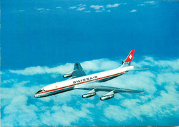 Avion * Aviation * Douglas DC 8 De La Compagnie SWISSAIR Dans Le Ciel De France - 1946-....: Moderne