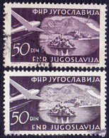 JUGOSLAVIA - SLOVENIA - BLED ERROR "WITHOUT PURPLE" - O - 1951 - Imperforates, Proofs & Errors