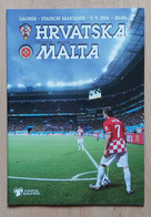 CROATIA Vs MALTA - 2016 UEFA EURO Qualifications FOOTBALL CROATIA FOOTBALL MATCH PROGRAM - Livres