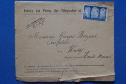 X6 ALGERIE BELLE LETTRE RECOM. 1930  ALGER POUR WASSY   FRANCE   ++AFFRANCH. INTERESSANT - Storia Postale