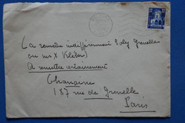 X6  ALGERIE    BELLE LETTRE 1954 ALGER   POUR  PARIS  GRENELLE+ +AFFRANCH. INTERESSANT - Brieven En Documenten