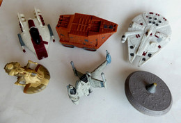 6 FIGURINES STAR WARS 1995 A 2004 Micro Machines - FAUCON MILENIUM A WINGS ETC... Figurine - Andere & Zonder Classificatie